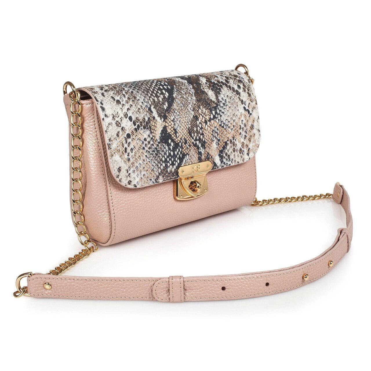 Leather Cross body Bag, Beige Pearl Leather Shoulder Bag, Women's Leather Crossbody Bag, Leather bag KF-2867 - Image 2