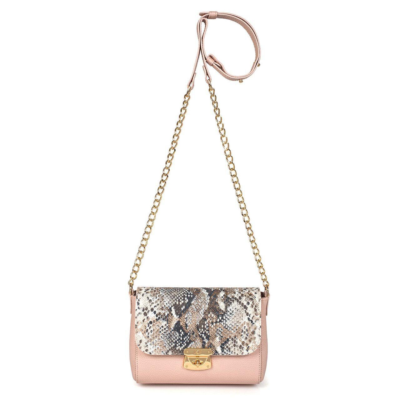 Leather Cross body Bag, Beige Pearl Leather Shoulder Bag, Women's Leather Crossbody Bag, Leather bag KF-2867 - Image 3