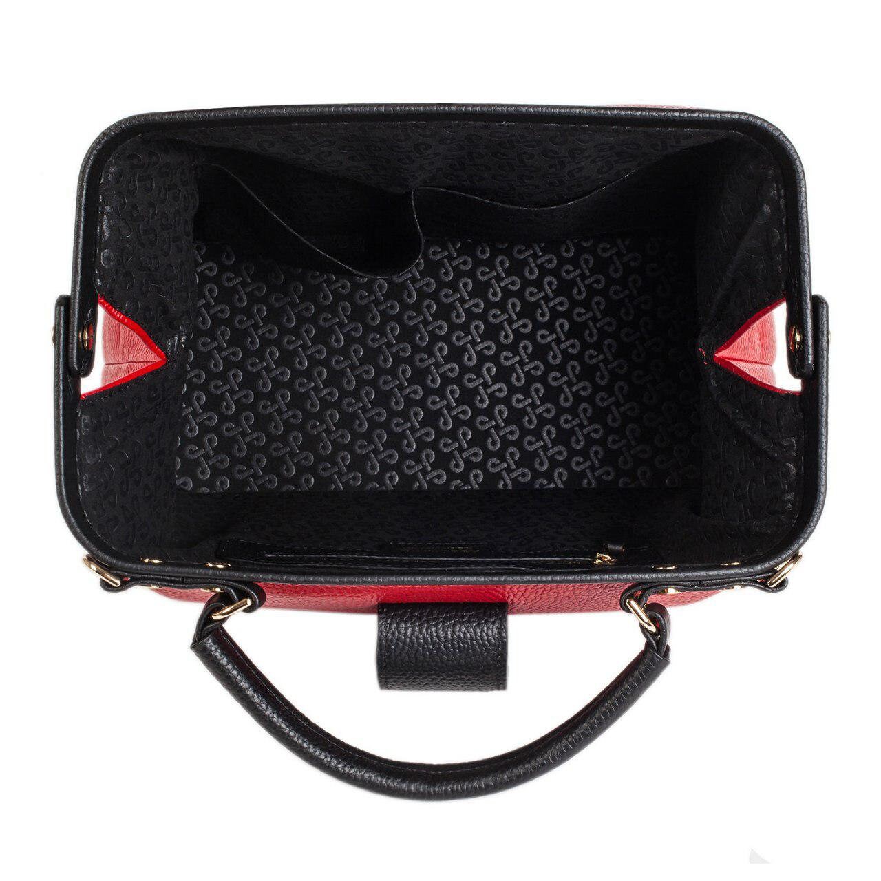 Leather doctor bag for women, Red Leather Handbag Top Handle, Women's Leather doctor Bag, KF-2954 - Image 4