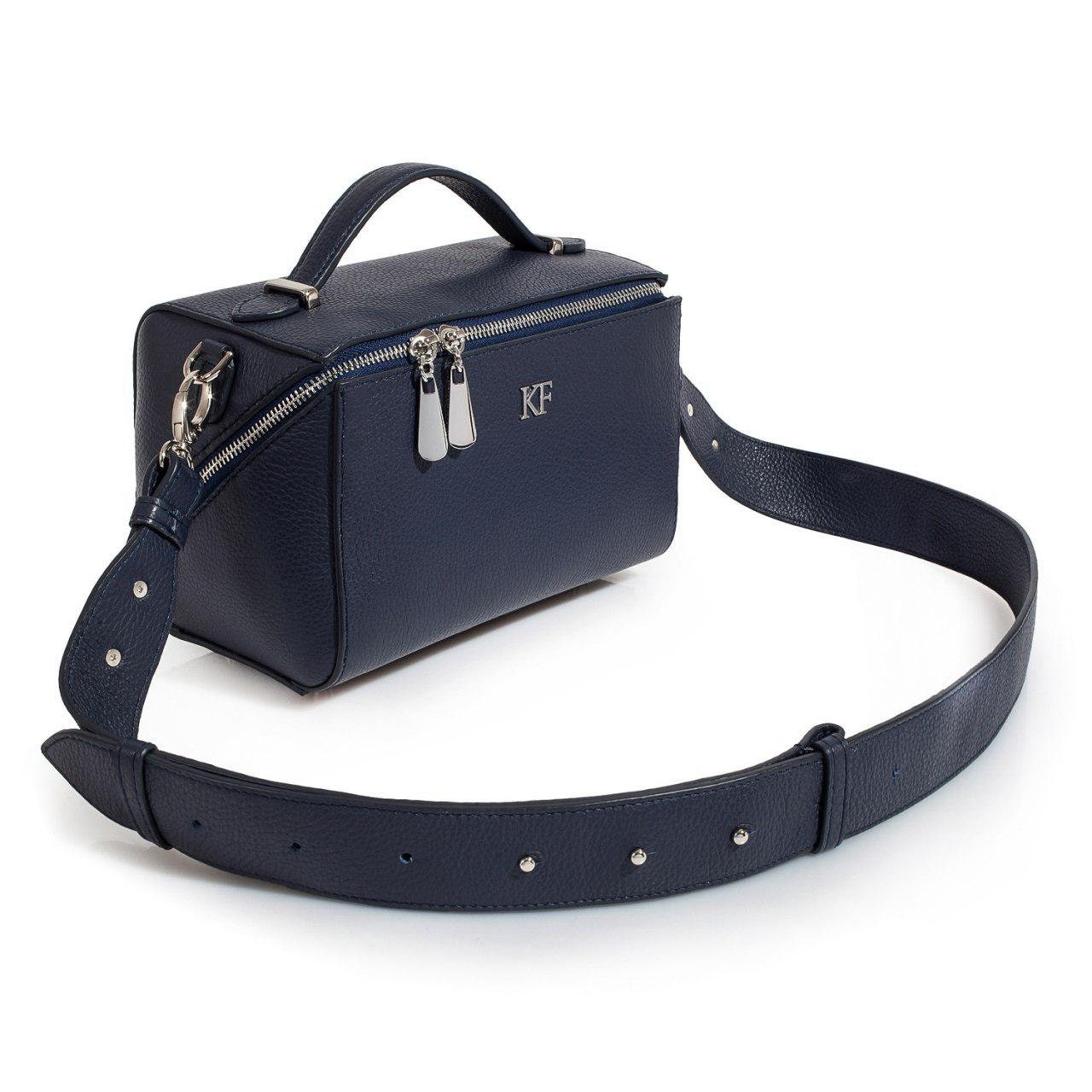 Leather Cross body Bag, Blue Leather Shoulder Bag, Women's Leather Crossbody Bag, Leather bag KF-3074 - Image 3