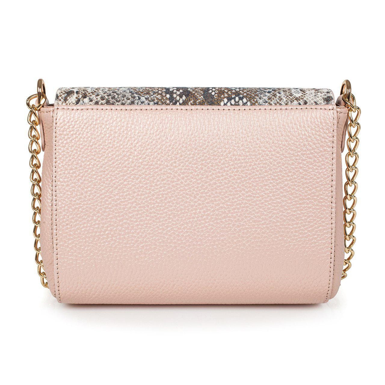 Leather Cross body Bag, Beige Pearl Leather Shoulder Bag, Women's Leather Crossbody Bag, Leather bag KF-2867 - Image 4