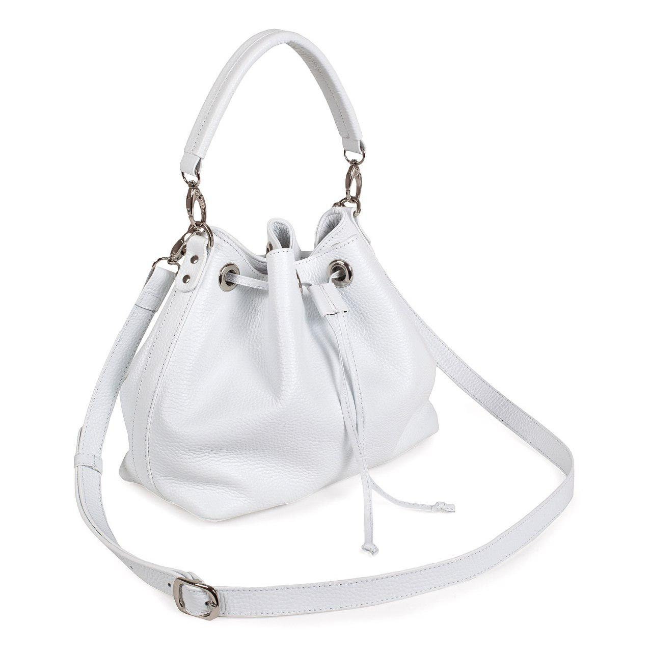 Leather Crossbody Bag, White Leather Shoulder Bag, Women's Leather Cross body Bag, Leather bag KF-2738 - Image 2