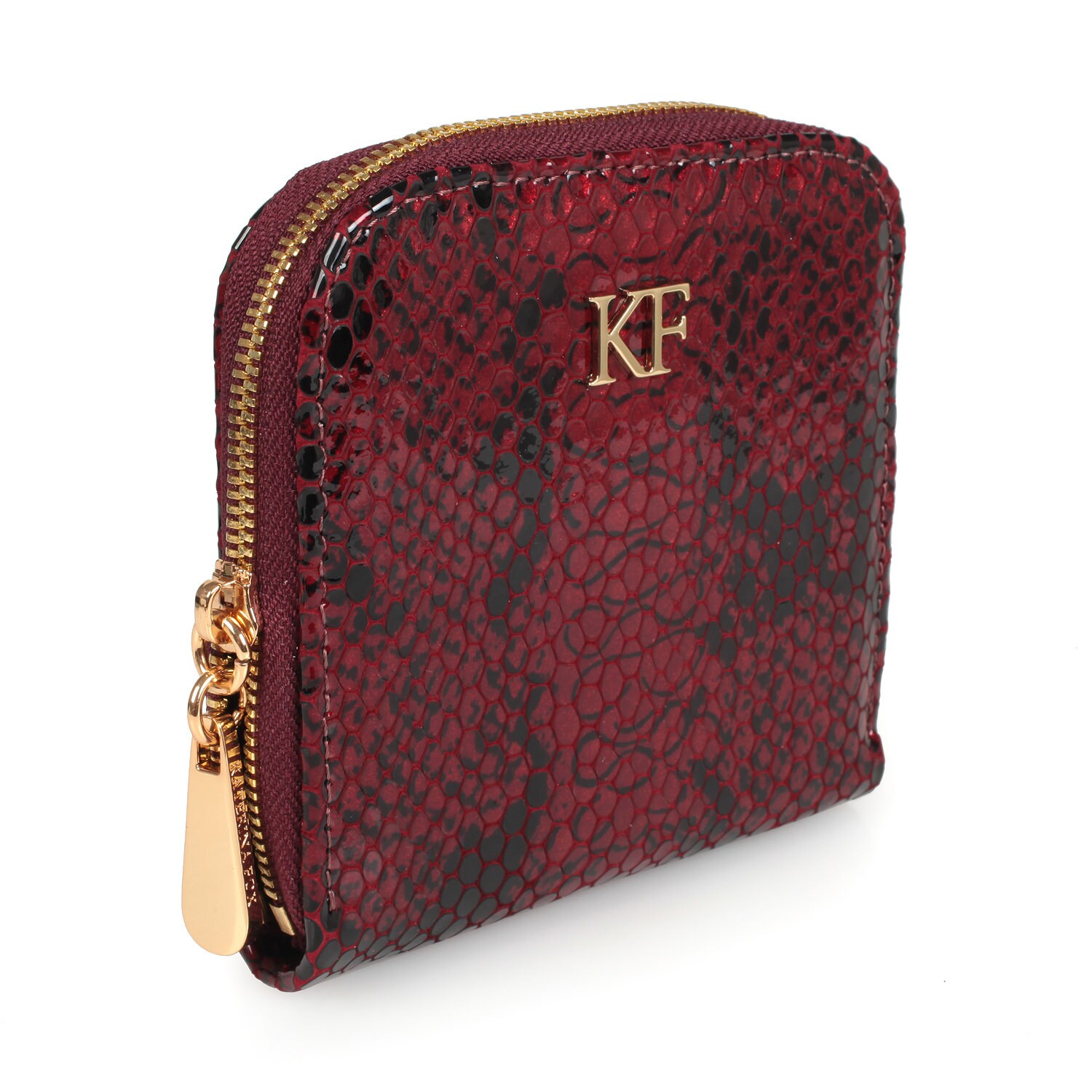Leather Wallet Woman, Red Leather Womens Wallet, Woman leather wallet, Zipper woman wallet, Clutch wallet, Wallet for her KF-1986 - Image 2
