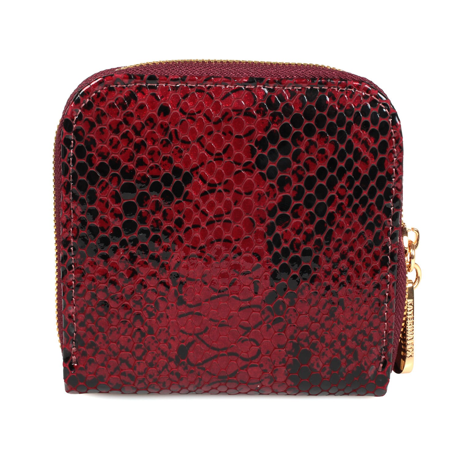 Leather Wallet Woman, Red Leather Womens Wallet, Woman leather wallet, Zipper woman wallet, Clutch wallet, Wallet for her KF-1986 - Image 3