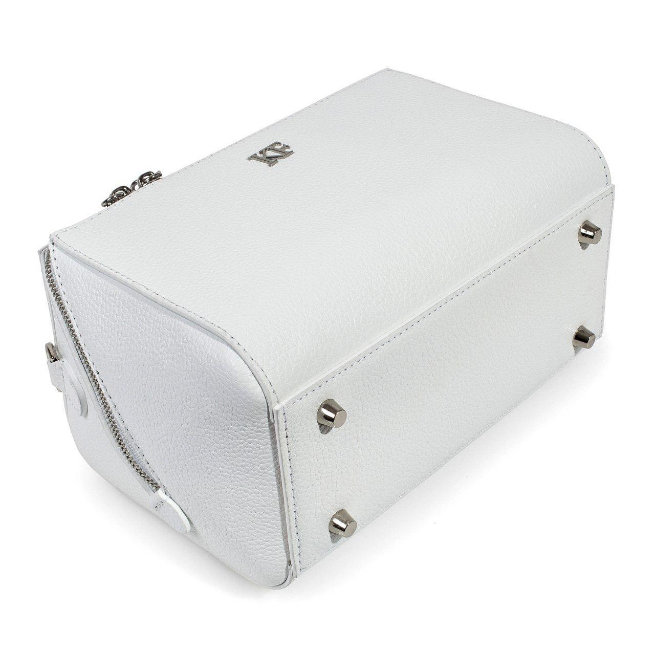 Leather Cross body Bag, White Leather Shoulder Bag, Women's Leather Crossbody Bag, Leather bag KF-3075 - Image 6