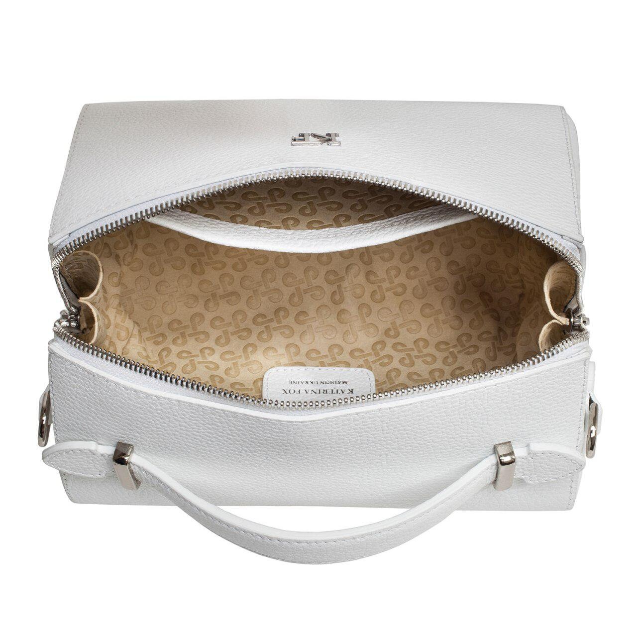 Leather Cross body Bag, White Leather Shoulder Bag, Women's Leather Crossbody Bag, Leather bag KF-3075 - Image 5