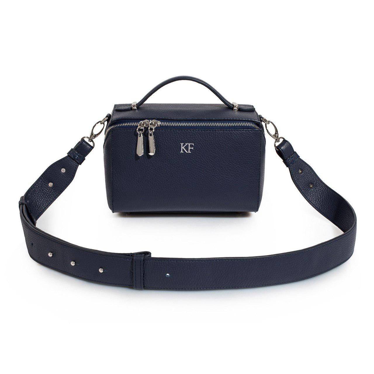 Leather Cross body Bag, Blue Leather Shoulder Bag, Women's Leather Crossbody Bag, Leather bag KF-3074 - Image 2