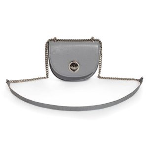 Leather Cross body Bag, Gray Leather Shoulder Bag, Women's Leather Crossbody Bag, Leather bag KF-3196