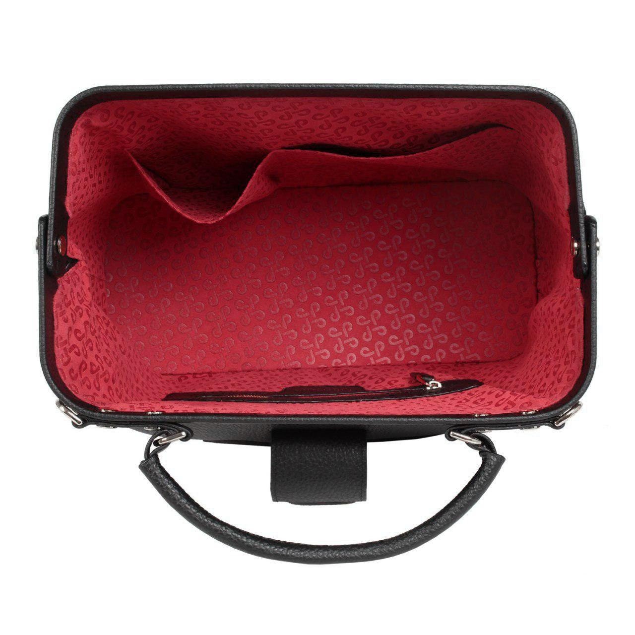 Leather doctor bag for women, Black Leather Handbag Top Handle, Women's Leather doctor Bag, KF-2433 - Image 5
