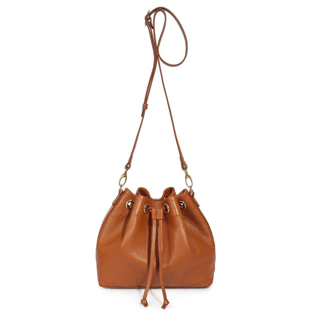 Leather Crossbody Bag, Ginger Leather Shoulder Bag, Women's Leather Cross body Bag, Leather bag KF-3224 - Image 3