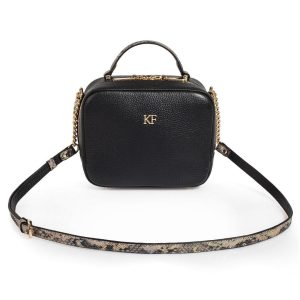 Leather Cross body Bag, Black Leather Shoulder Bag, Women's Leather Crossbody Bag, Leather bag KF-1570