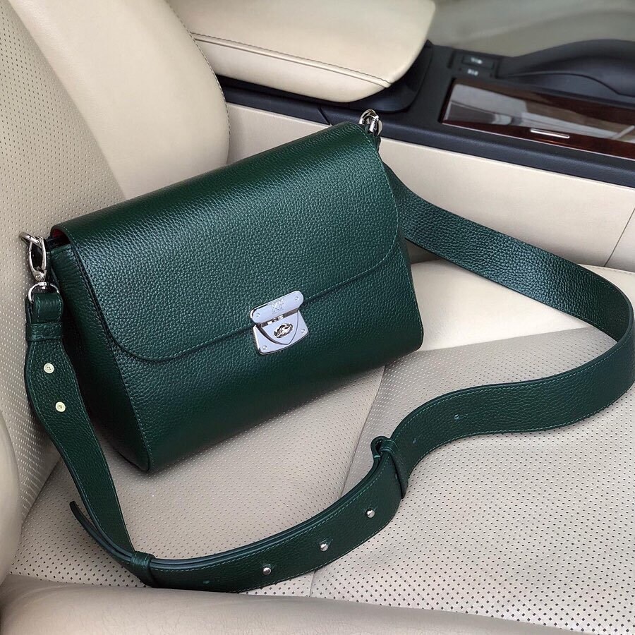Leather Crossbody Bag, Dark green Leather Shoulder Bag, Women's Leather Cross body Bag, Leather bag KF-3377 - Image 6