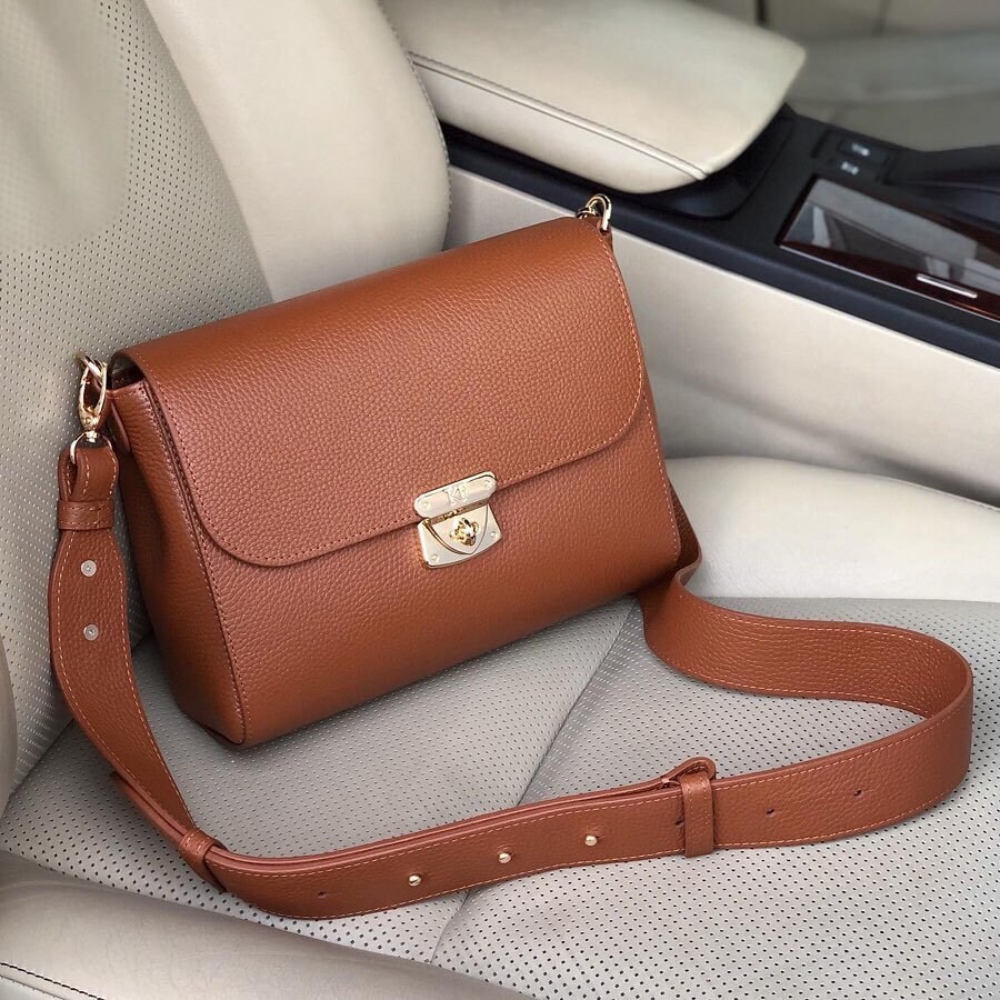 Leather Cross body Bag, Ginger Leather Shoulder Bag, Women's Leather Crossbody Bag, Leather bag KF-3378 - Image 6