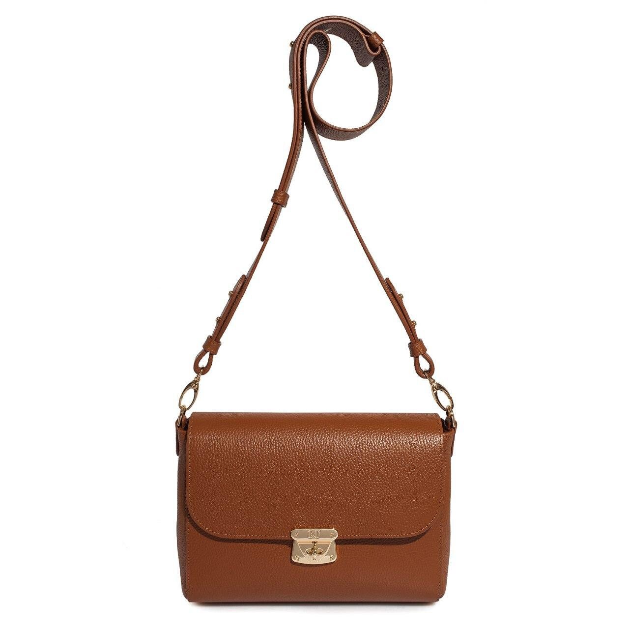 Leather Cross body Bag, Ginger Leather Shoulder Bag, Women's Leather Crossbody Bag, Leather bag KF-3378 - Image 3