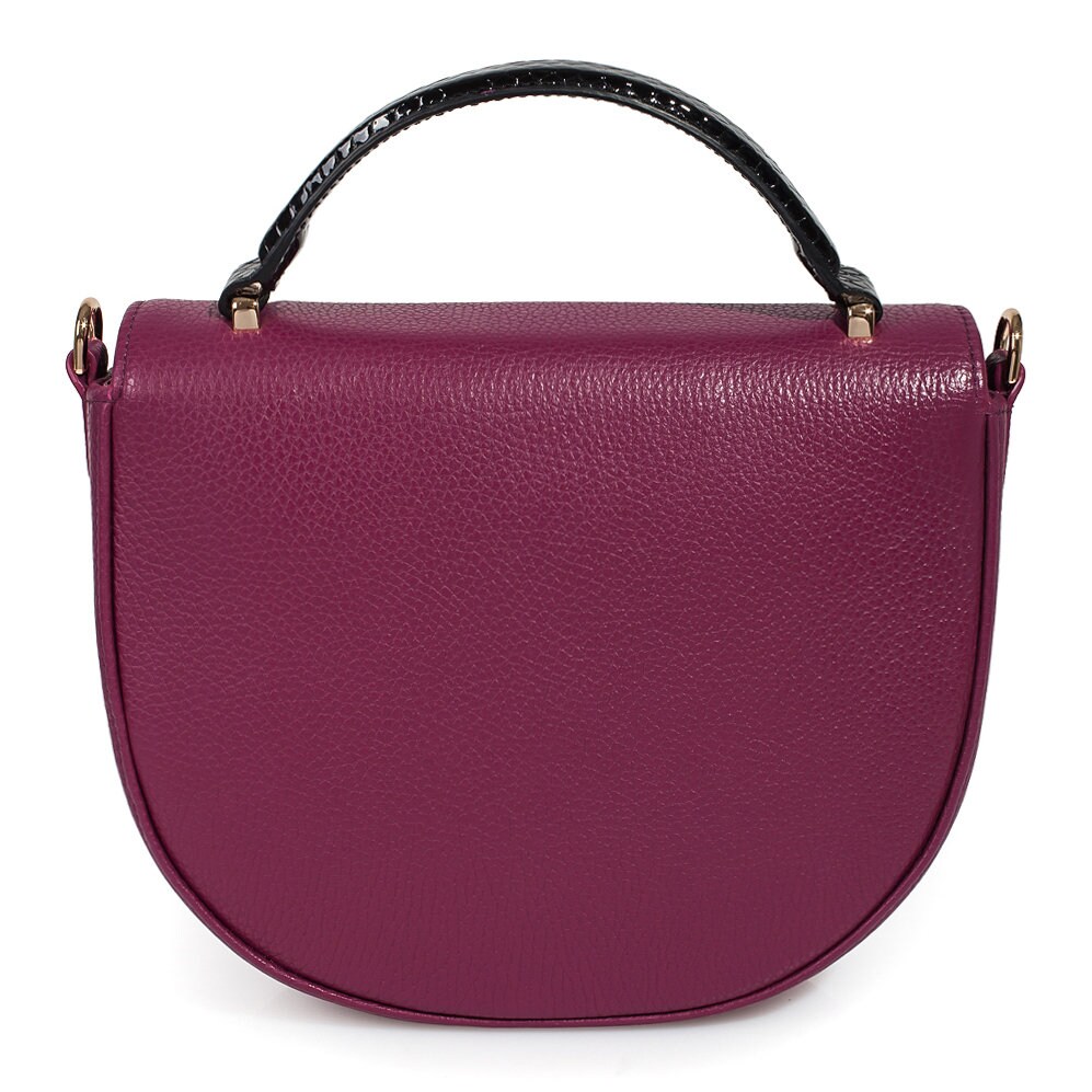 Leather Cross body Bag, Violet (Orchid) Leather Shoulder Bag, Women's Leather Crossbody Bag, Leather bag KF-2933 - Image 4