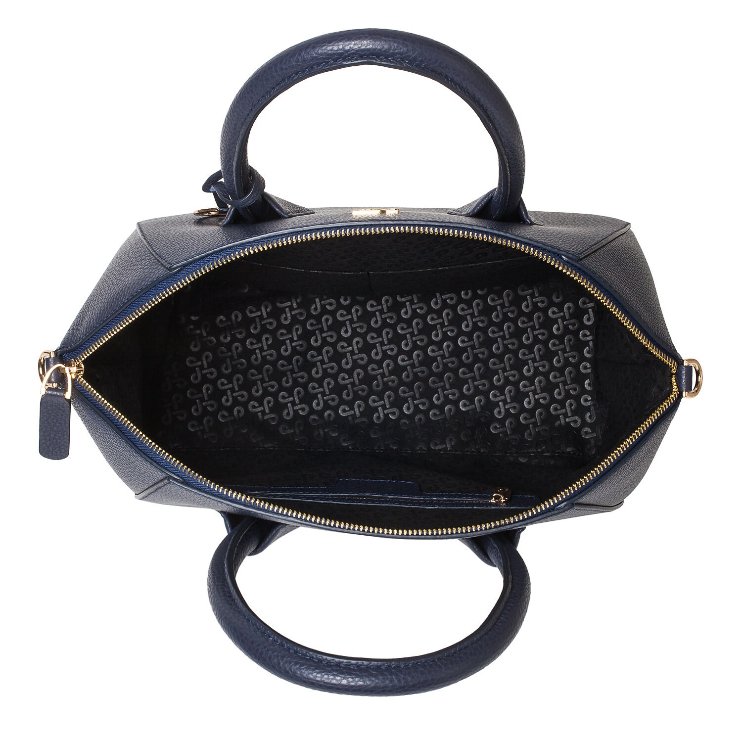 Leather Top Handle Bag, Dark blue Leather Handbag Top Handle, Women's Leather Bag KF-3442 - Image 4