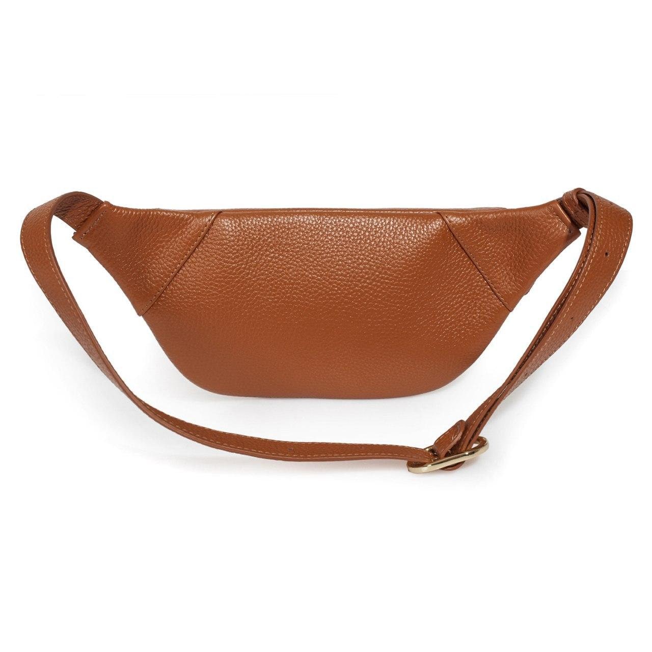 Leather women's Banana bag, Ginger Leather Banana bag, Women's Bananka bag, Leather belt Bananka bag KF-3445 - Image 3