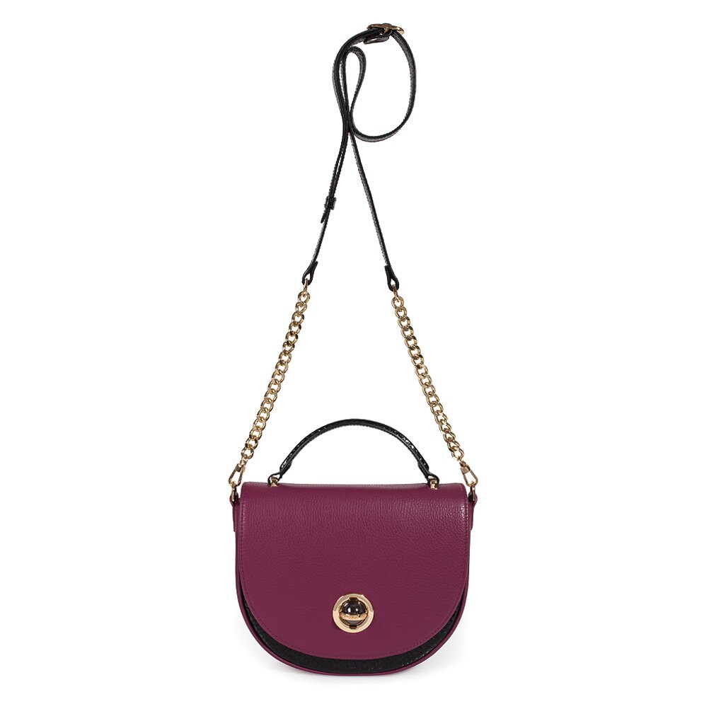 Leather Cross body Bag, Violet (Orchid) Leather Shoulder Bag, Women's Leather Crossbody Bag, Leather bag KF-2933 - Image 3