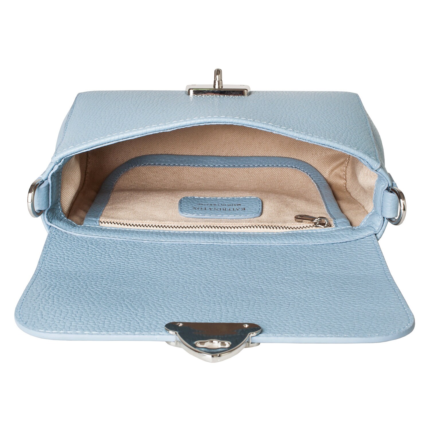 Leather Cross body Bag, blue Leather Shoulder Bag, Women's Leather Crossbody Bag, Leather bag KF-3608 - Image 4