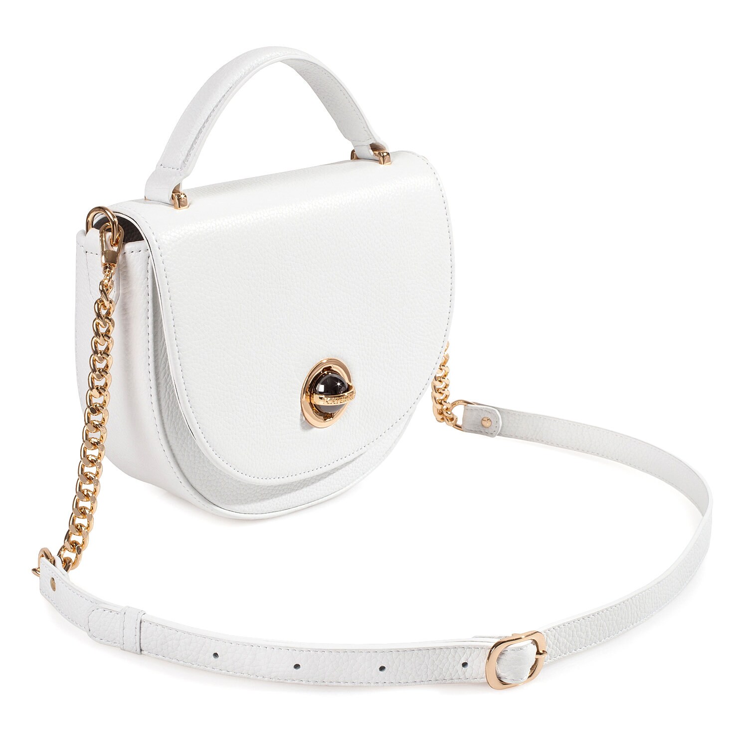 Leather Cross body Bag, White Leather Shoulder Bag, Women's Leather Crossbody Bag, Leather bag KF-2967 - Image 2