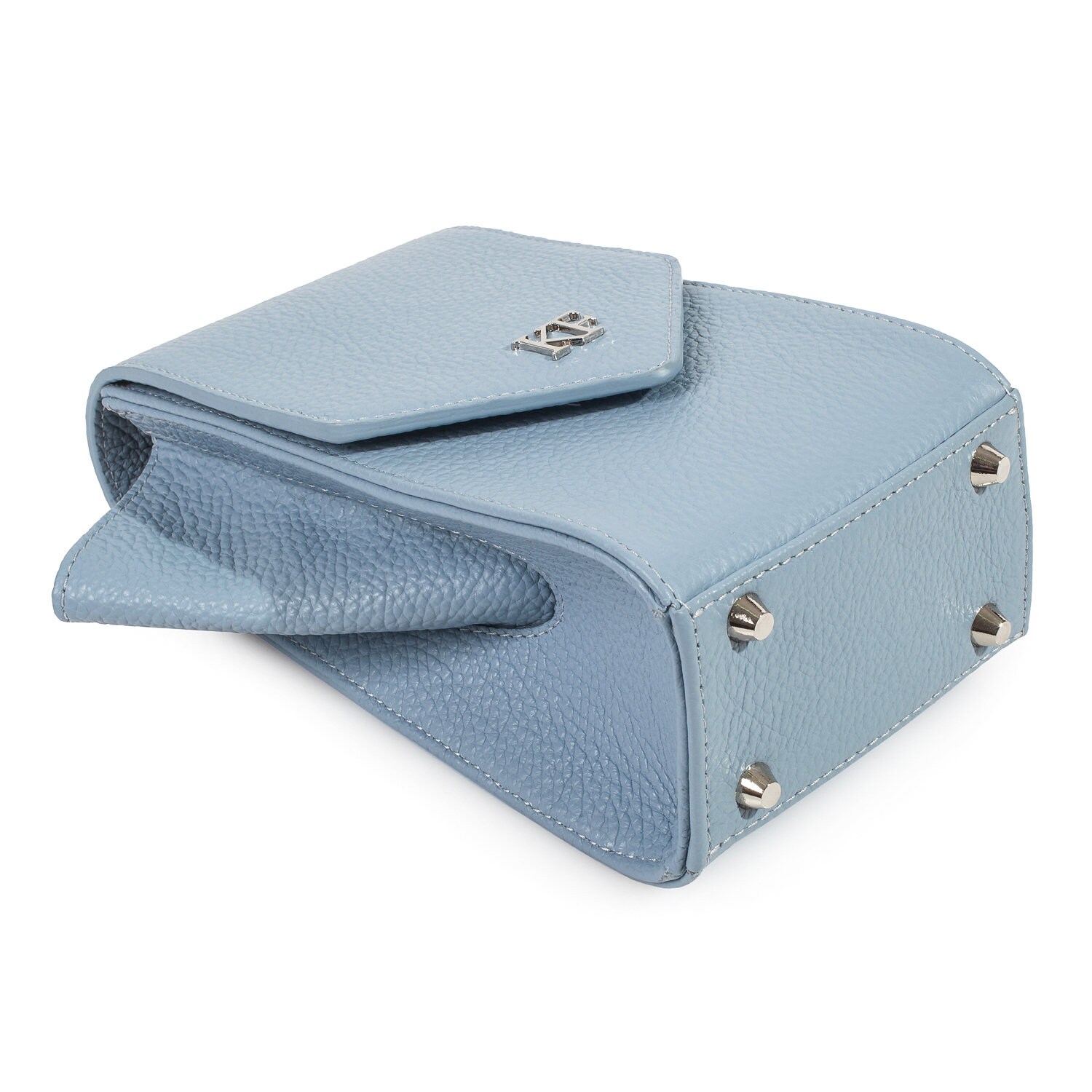 Leather Cross body Bag, Blue Leather Shoulder Bag, Women's Leather Crossbody Bag, Leather bag KF-3634 - Image 7