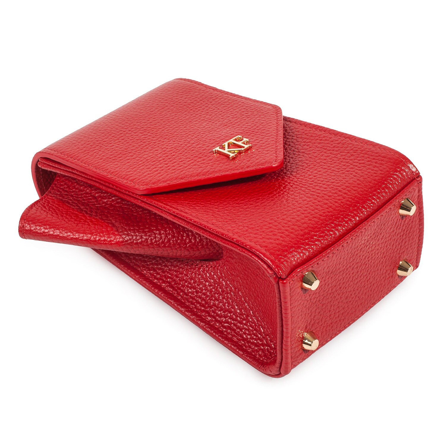 Leather Cross body Bag, Red Leather Shoulder Bag, Women's Leather Crossbody Bag, Leather bag KF-3638 - Image 7