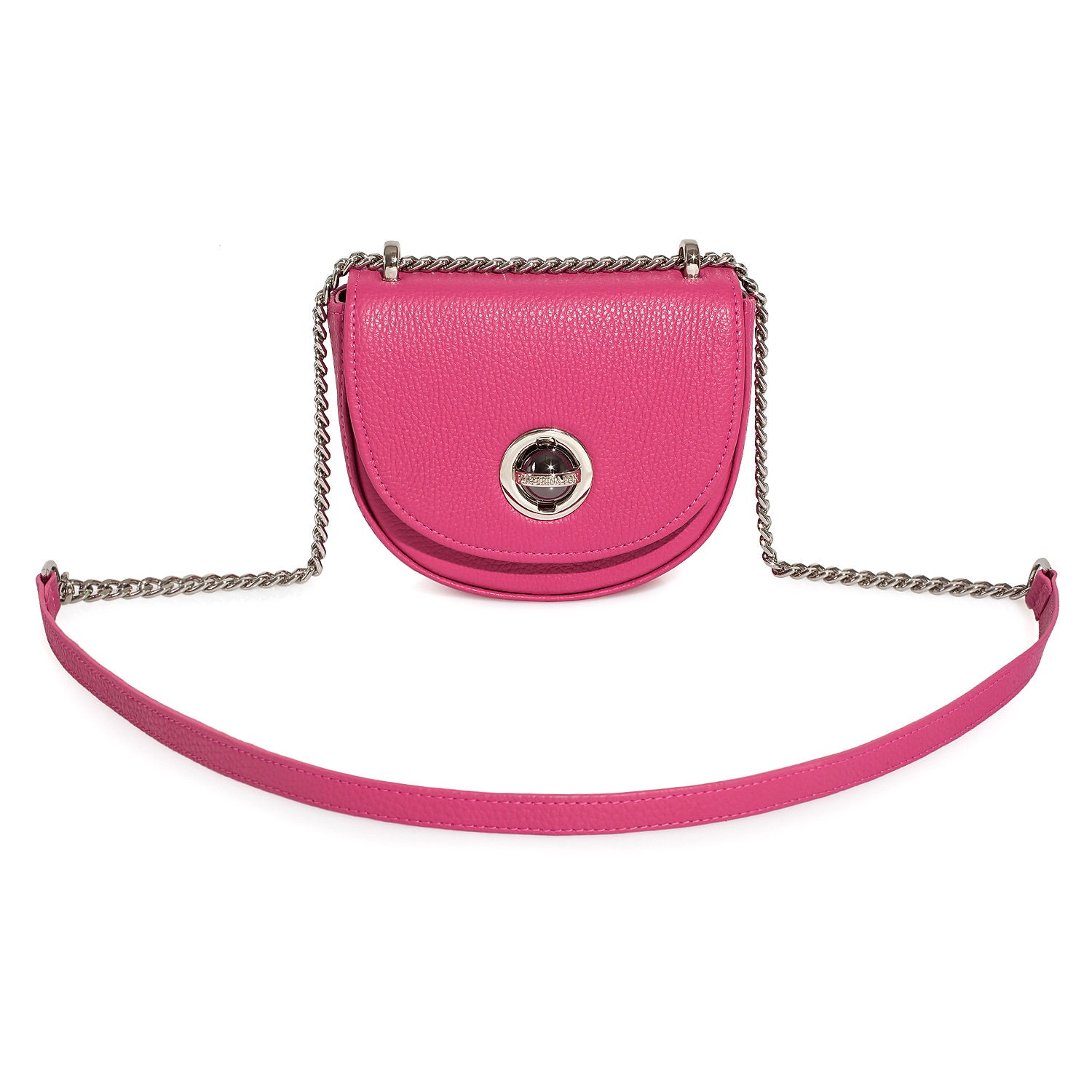 Leather Cross body Bag, Fuchsia Leather Shoulder Bag, Women's Leather Crossbody Bag, Leather bag KF-3677