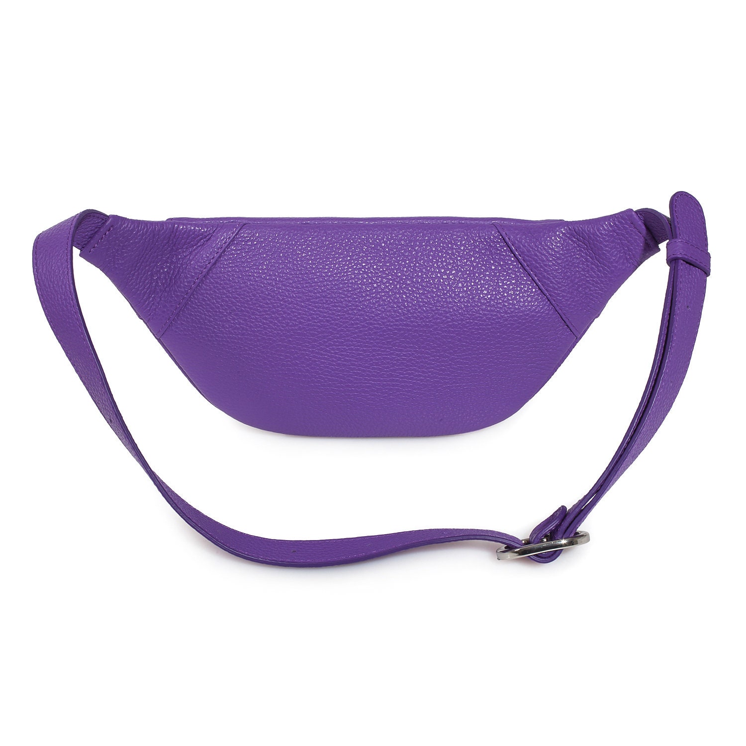 Leather women's Banana bag, Ultraviolet Leather Banana bag, Women's Bananka bag, Leather belt Bananka bag KF-3699 - Image 3