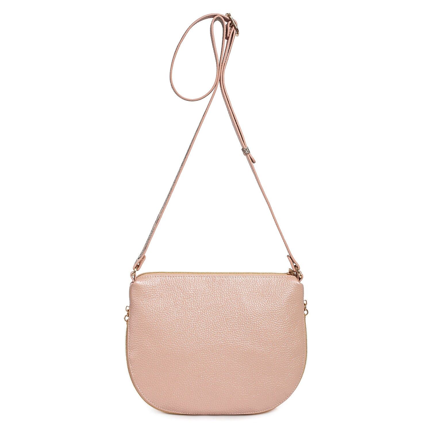 Leather Cross body Bag, Beige pearl Leather Shoulder Bag, Women's Leather Crossbody Bag, Leather bag KF-3696 - Image 3