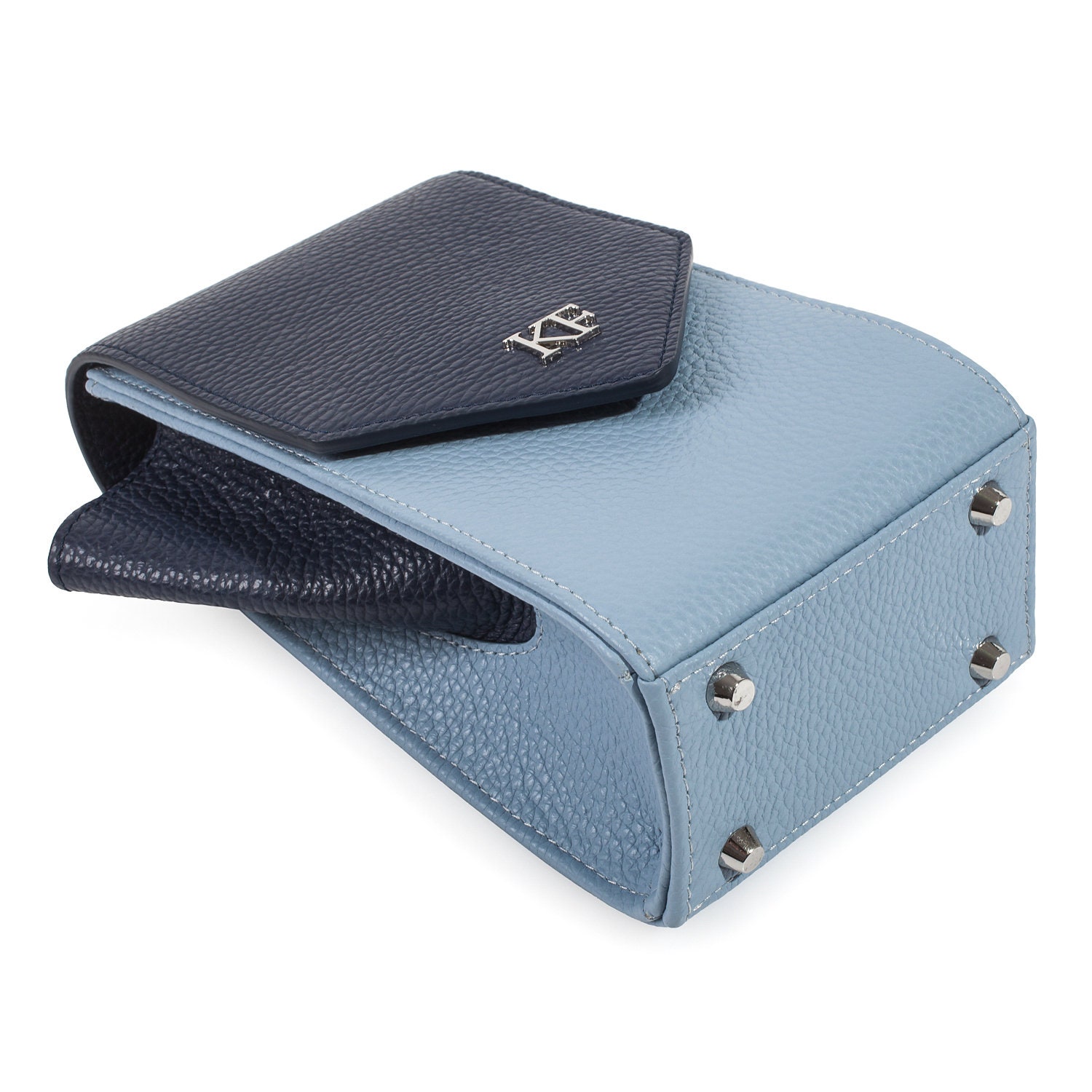 Leather Cross body Bag, Blue Leather Shoulder Bag, Women's Leather Crossbody Bag, Leather bag KF-3667 - Image 7