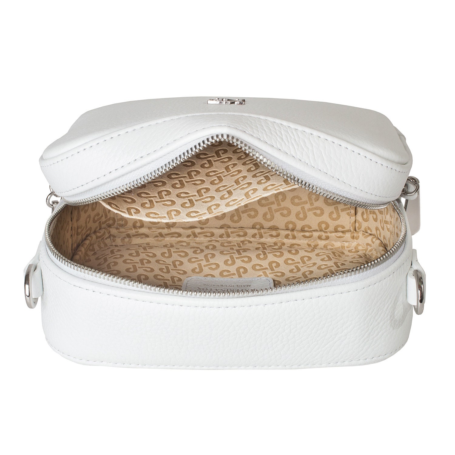 Leather Cross body Bag, White Leather Shoulder Bag, Women's Leather Crossbody Bag, Leather bag KF-3039 - Image 6