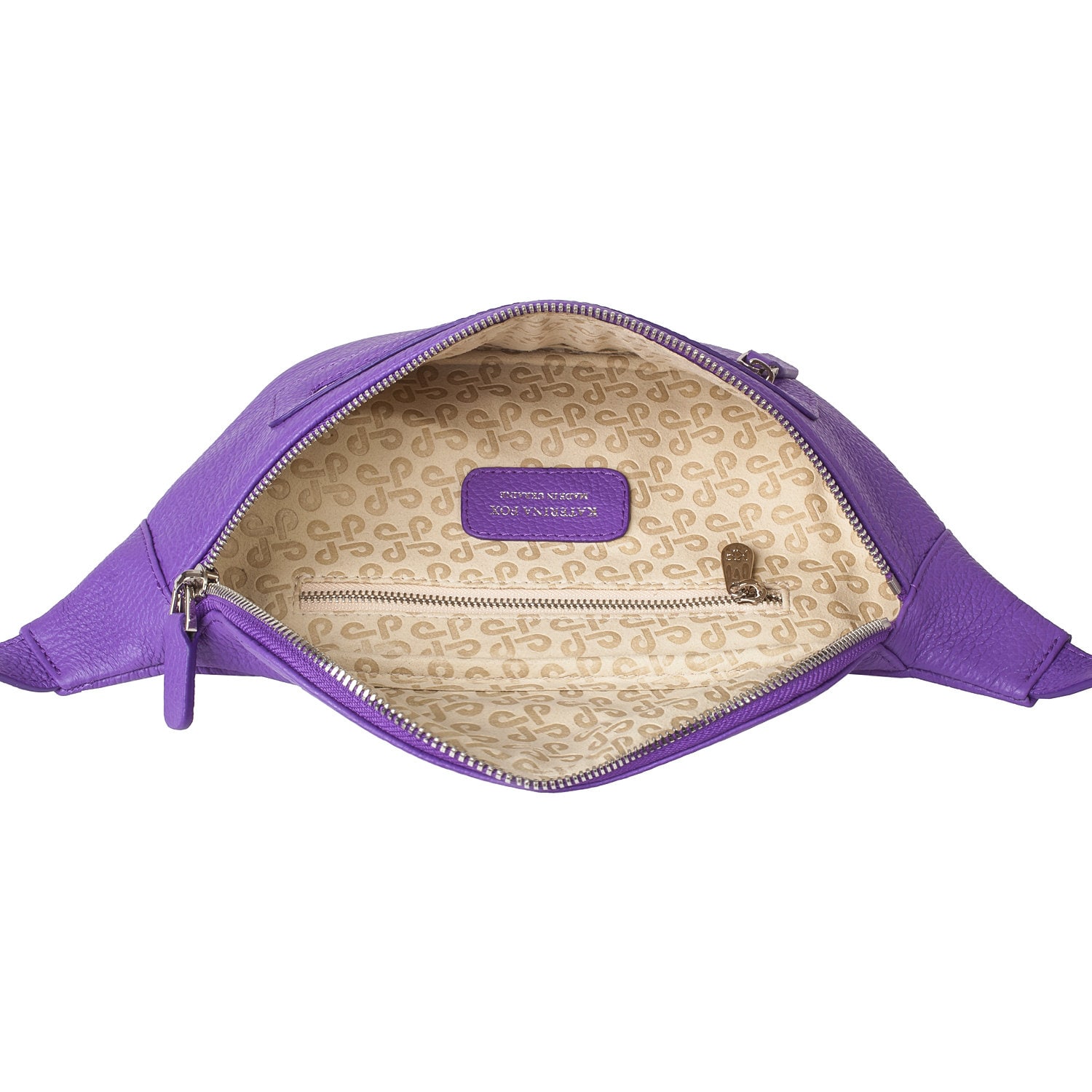 Leather women's Banana bag, Ultraviolet Leather Banana bag, Women's Bananka bag, Leather belt Bananka bag KF-3699 - Image 4