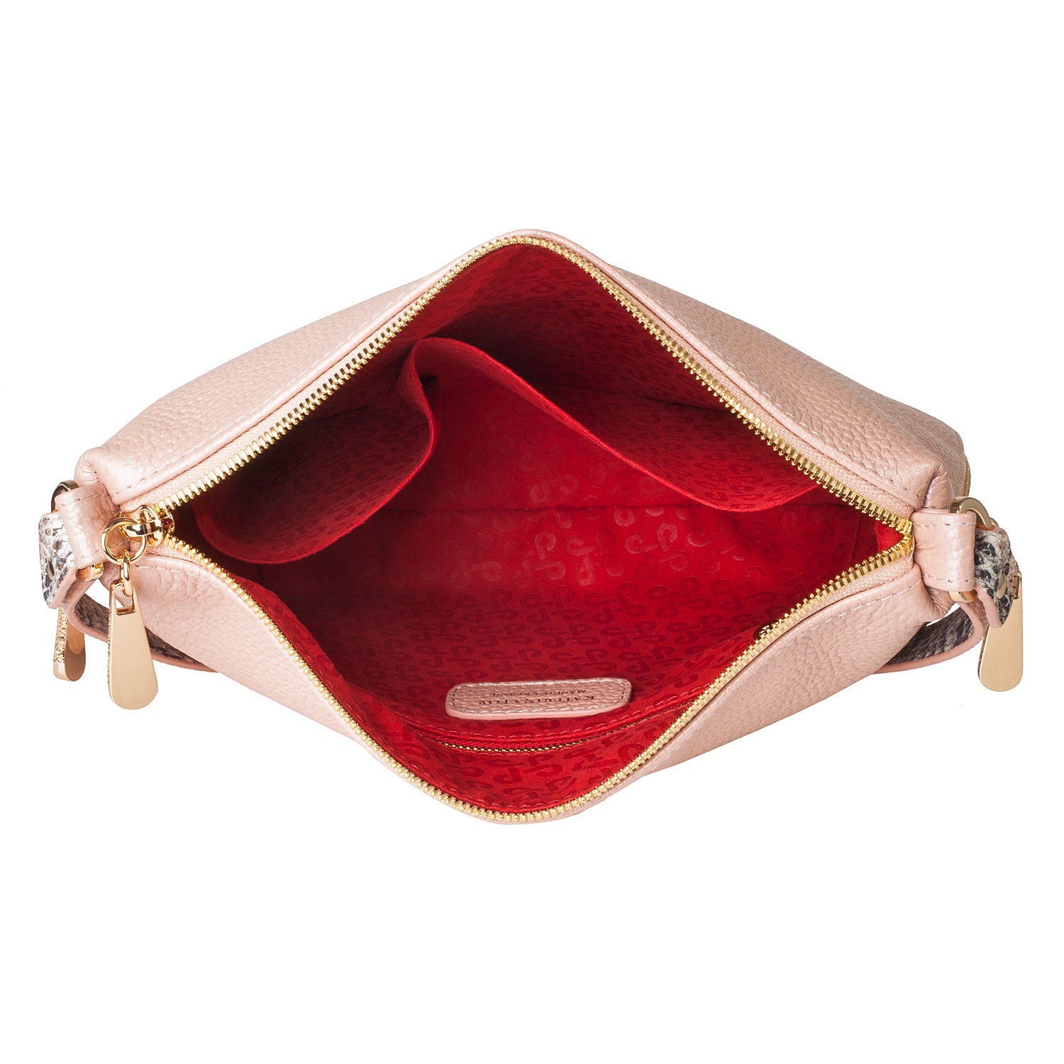 Leather Cross body Bag, Beige pearl Leather Shoulder Bag, Women's Leather Crossbody Bag, Leather bag KF-3696 - Image 4