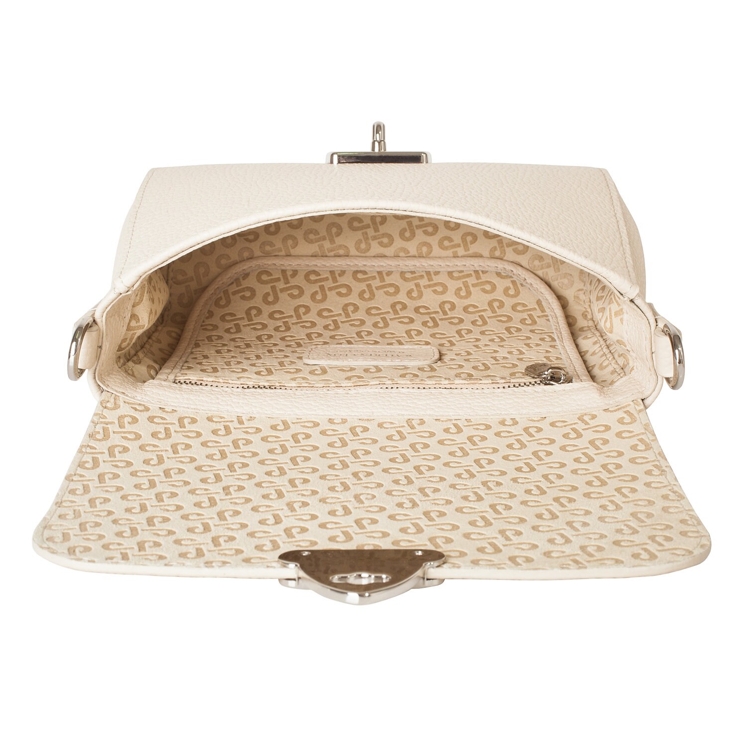 Leather Crossbody Bag, Light beige Leather Shoulder Bag, Women's Leather Cross body Bag, Leather bag KF-3740 - Image 3