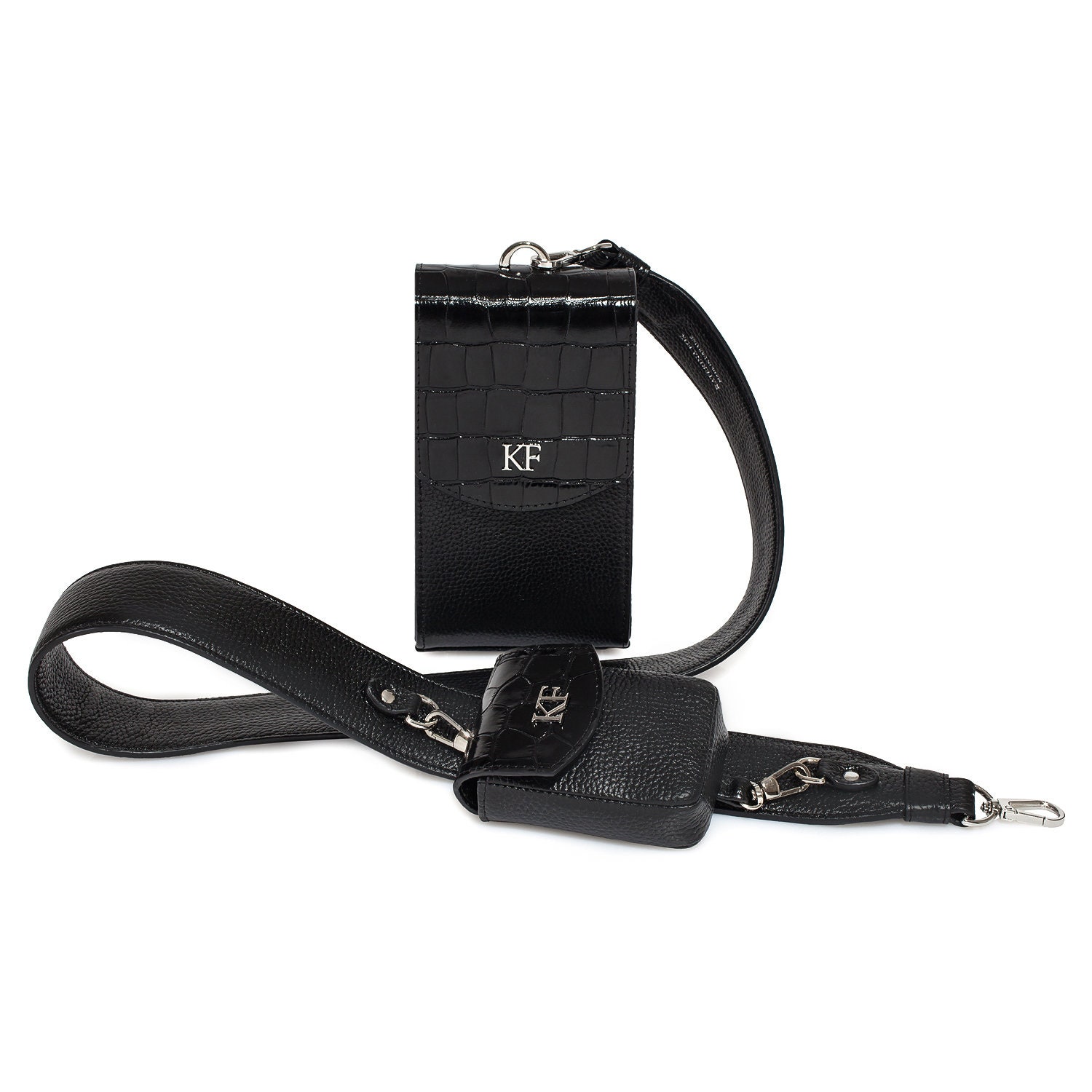 Leather Cross body Bag, Black Leather Shoulder Bag, Women's Leather Crossbody Bag, Leather bag KF-3836 - Image 2