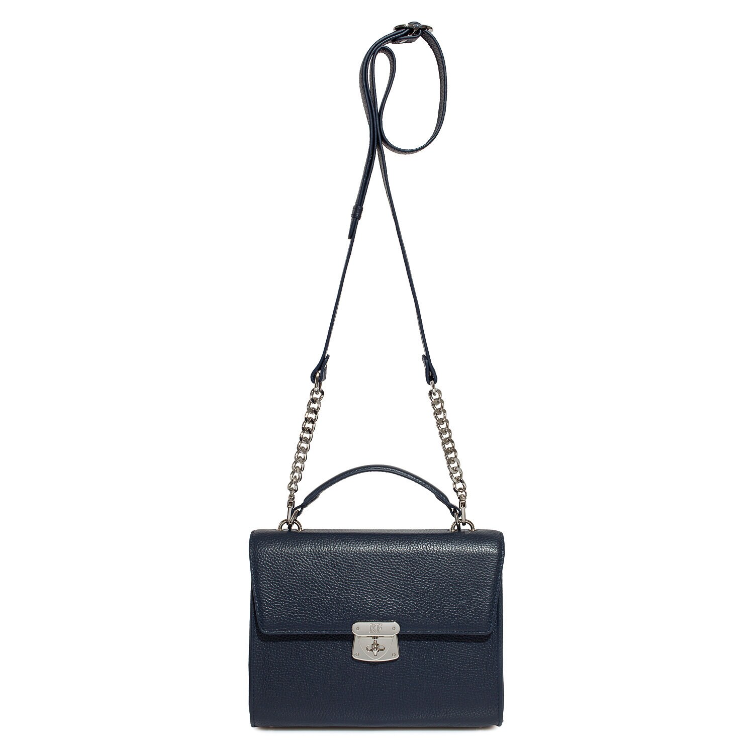 Leather Cross body Bag, Blue Leather Shoulder Bag, Women's Leather Crossbody Bag, Leather bag KF-3845 - Image 3