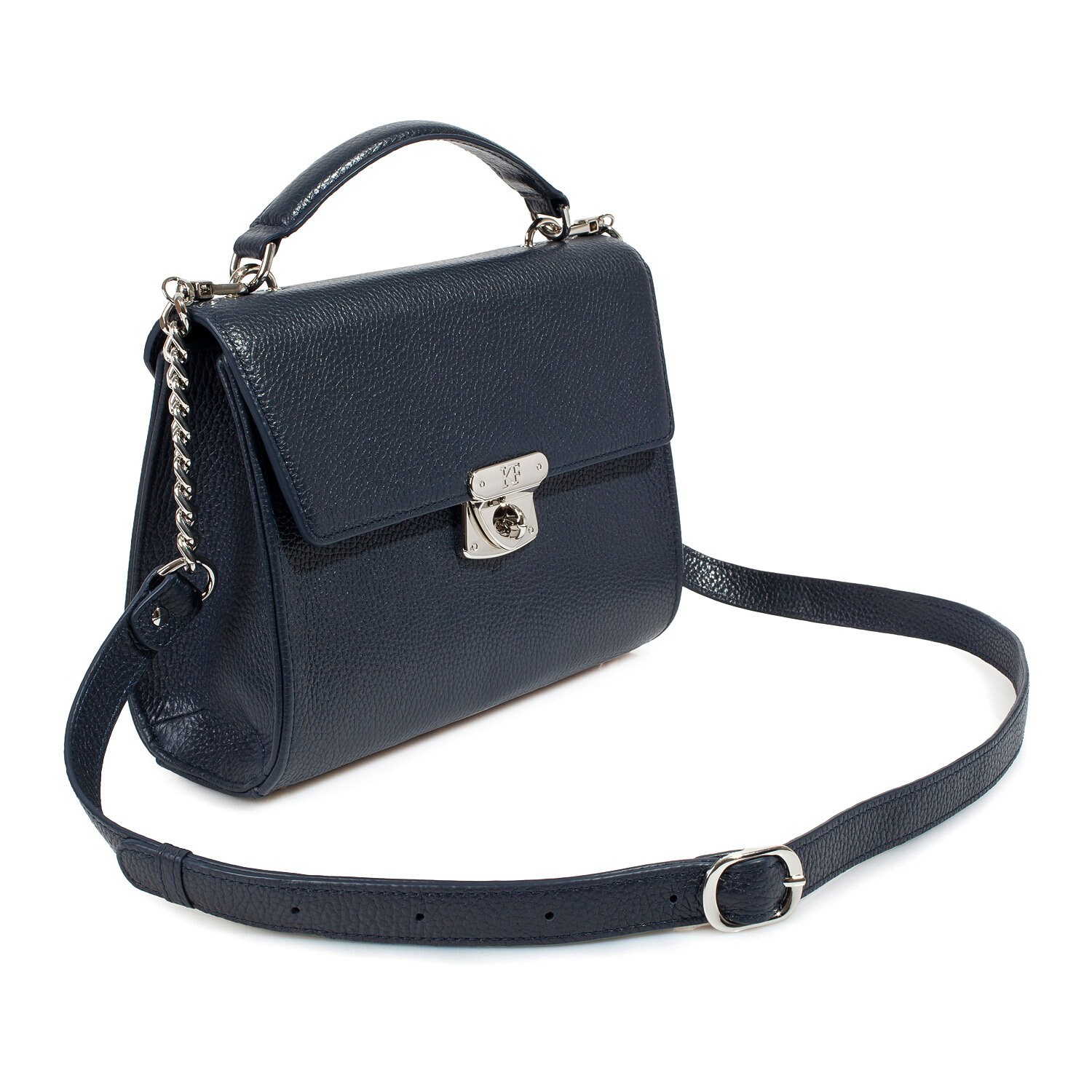 Leather Cross body Bag, Blue Leather Shoulder Bag, Women's Leather Crossbody Bag, Leather bag KF-3845