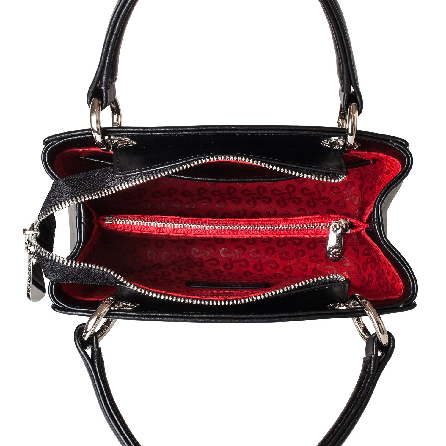 Leather Top Handle Bag, Black Leather Handbag Top Handle, Women's Leather Bag KF-3879 - Image 5
