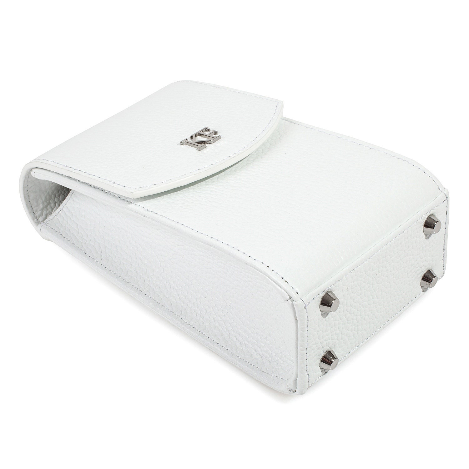 Leather Cross body Bag, White Leather Shoulder Bag, Women's Leather Crossbody Bag, Leather bag KF-3912 - Image 6