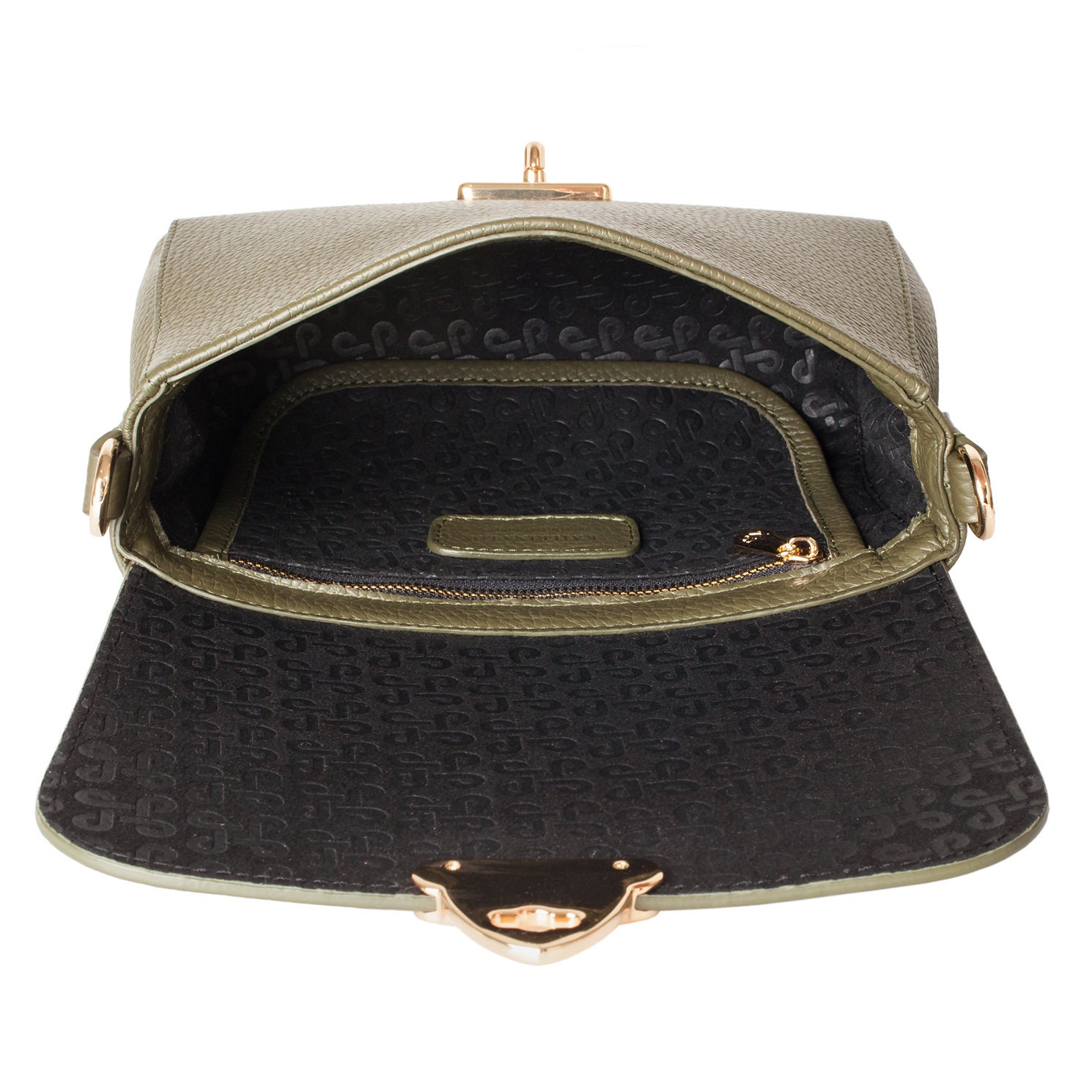 Leather Cross body Bag, Olive Leather Shoulder Bag, Women's Leather Crossbody Bag, Leather bag KF-3810 - Image 5