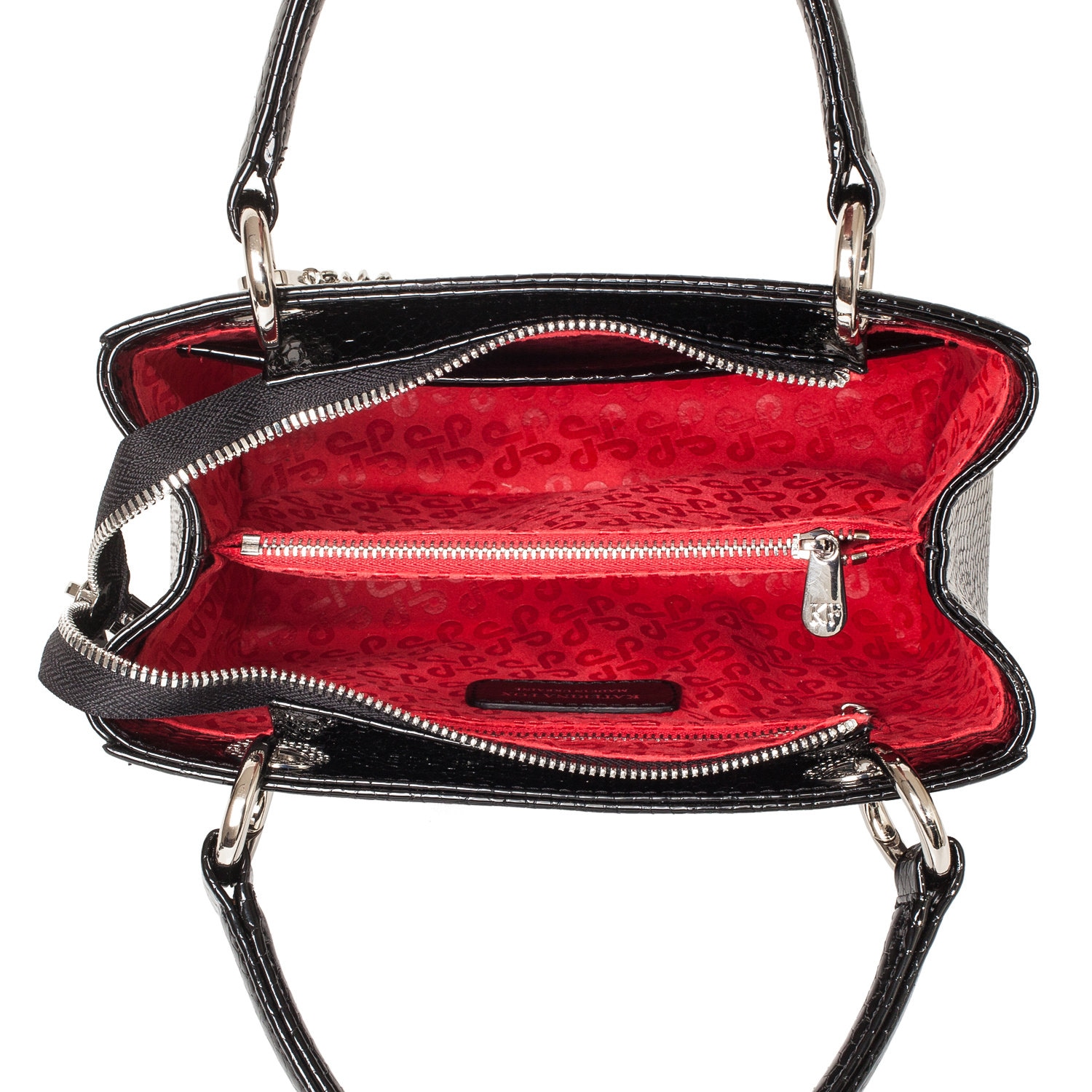 Leather Top Handle Bag, Black Leather Handbag Top Handle, Women's Leather Bag KF-4016 - Image 4