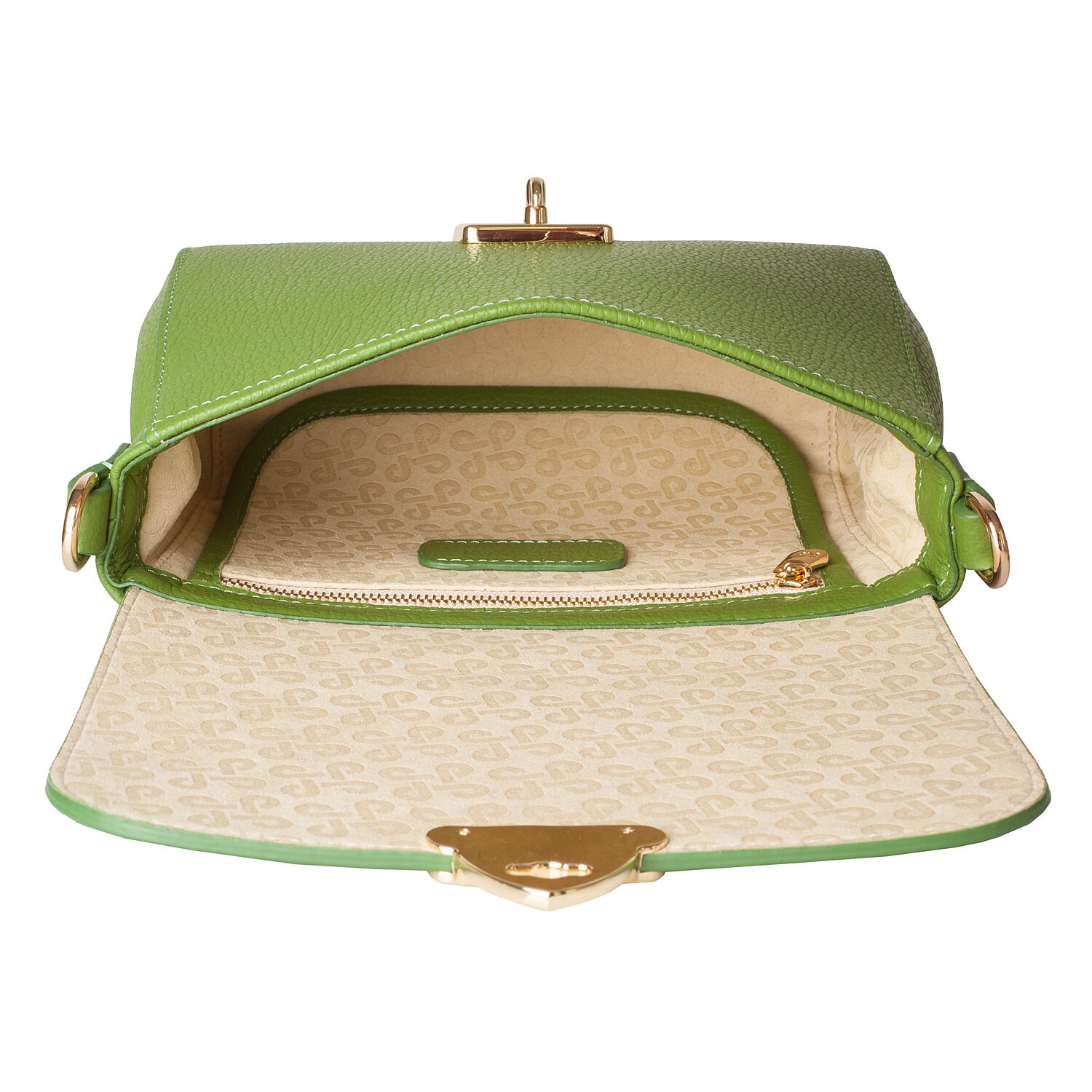 Leather Top Handle Bag, Leather Crossbody Bag, Green Leather Shoulder Bag, Women's Leather Cross body Bag, Leather bag KF-4304 - Image 3