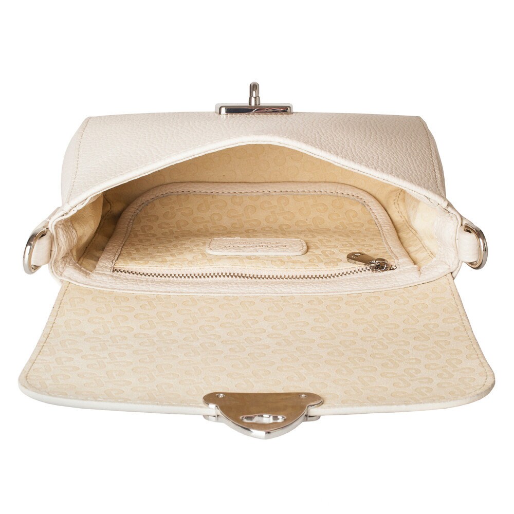 Leather Cross body Bag, Light beige Leather Shoulder Bag, Women's Leather Crossbody Bag, Leather bag KF-4000 - Image 5