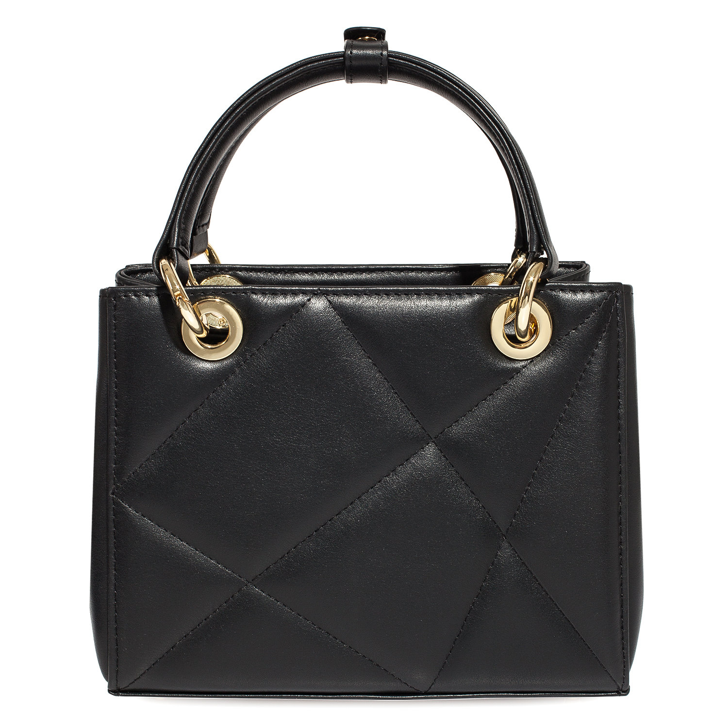 Leather Top Handle Bag, Black Leather Handbag Top Handle, Women's Leather Bag KF-4481 - Image 6