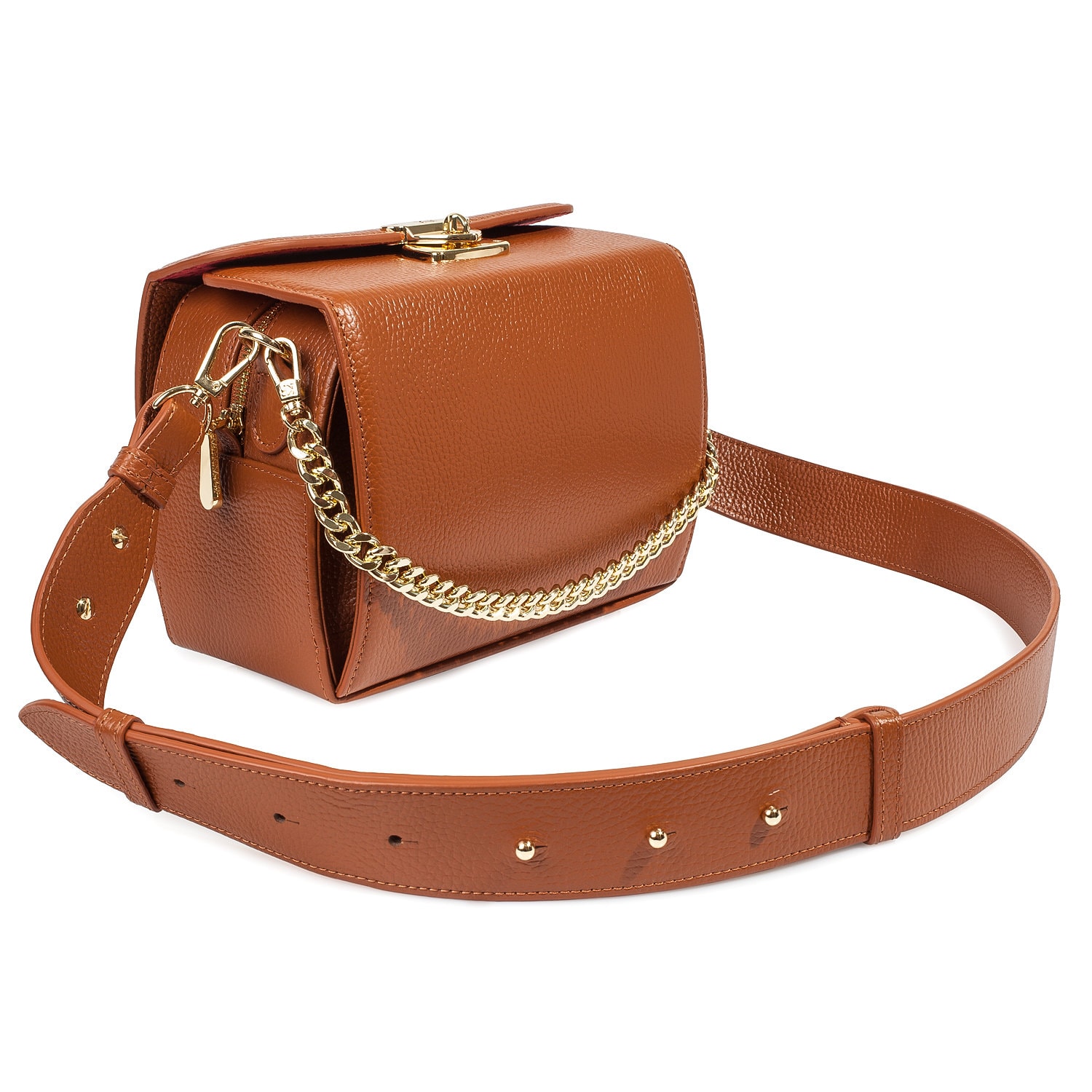 Leather Crossbody Bag, Ginger Leather Shoulder Bag, Women's Leather Cross body Bag, Leather bag KF-4499 - Image 2