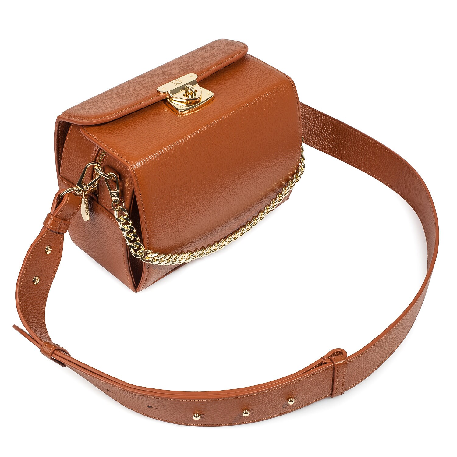 Leather Crossbody Bag, Ginger Leather Shoulder Bag, Women's Leather Cross body Bag, Leather bag KF-4499 - Image 3
