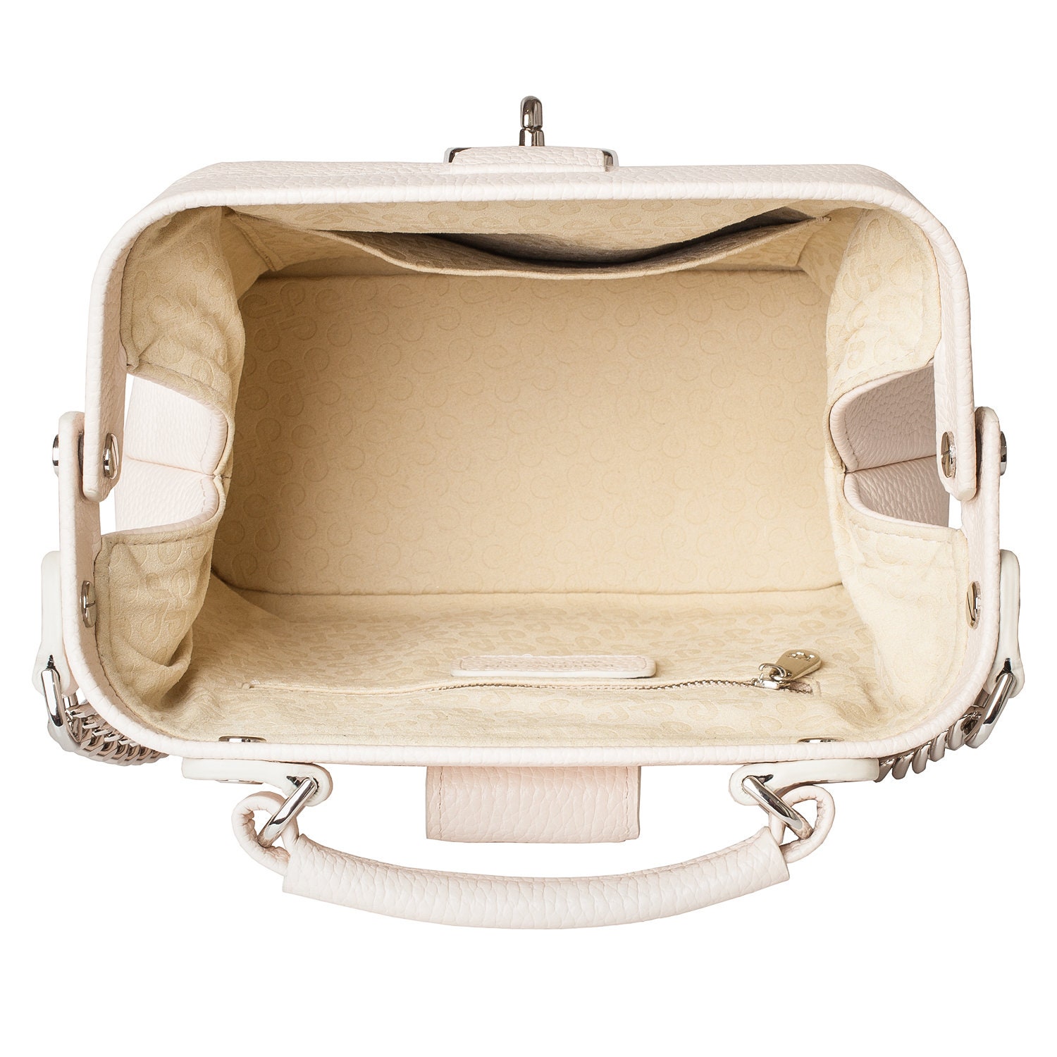 Leather doctor bag for women, Light beige Leather Shoulder Bag, Women's Leather doctor bag, Leather bag KF-4178 - Image 6