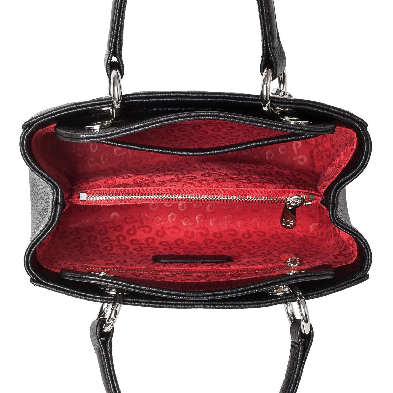 Leather Top Handle Bag, Black Leather Handbag Top Handle, Women's Leather Bag KF-4504 - Image 5