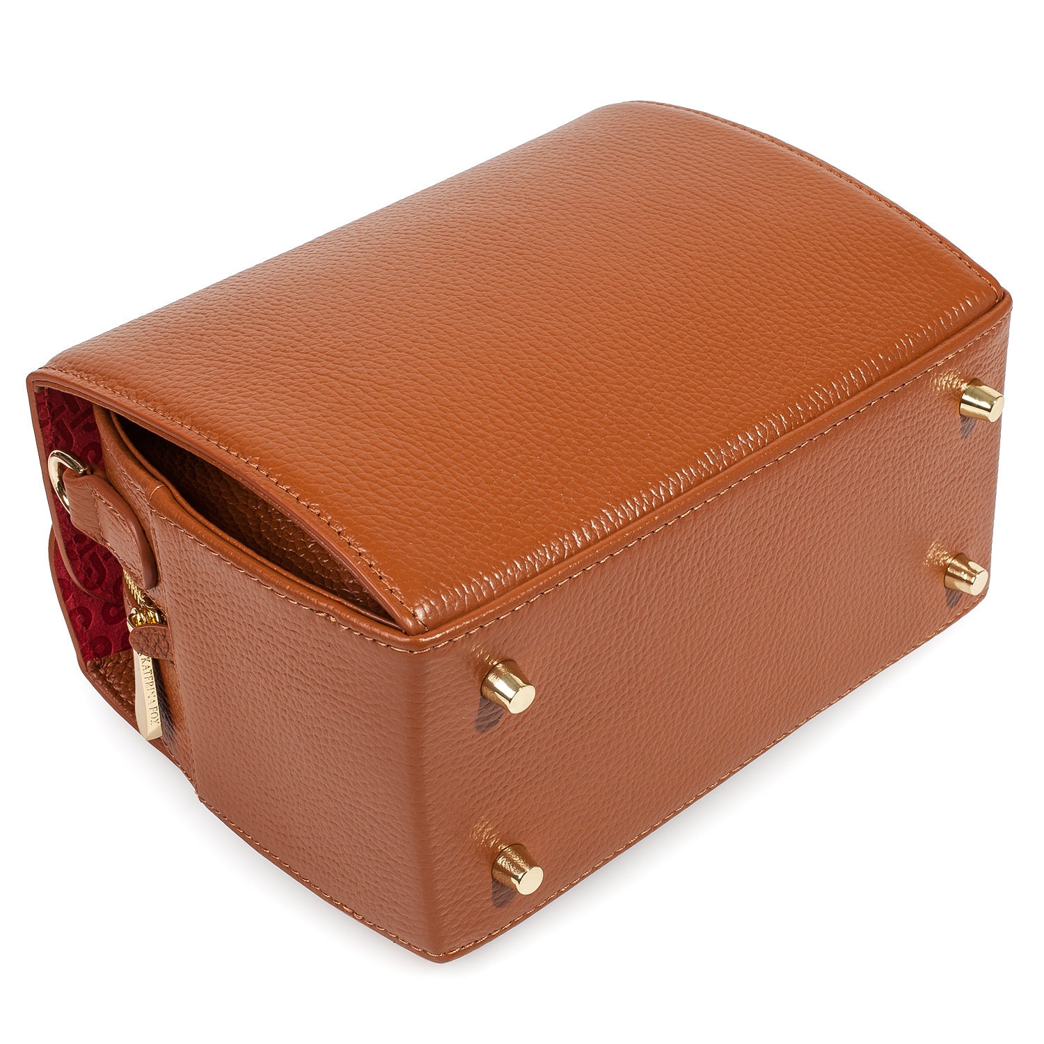 Leather Crossbody Bag, Ginger Leather Shoulder Bag, Women's Leather Cross body Bag, Leather bag KF-4499 - Image 5
