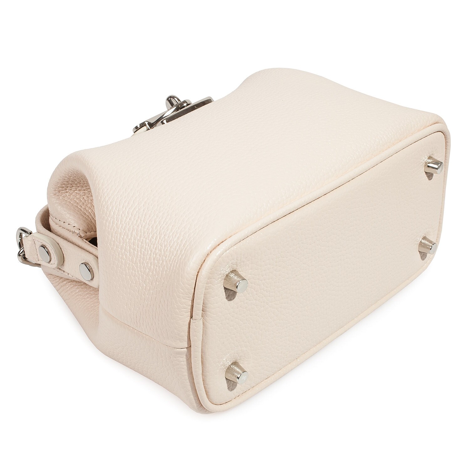 Leather doctor bag for women, Light beige Leather Shoulder Bag, Women's Leather doctor bag, Leather bag KF-4178 - Image 5